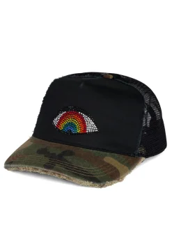 Lauren Moshi Jilly Crystal Rainbow Eye* Hats