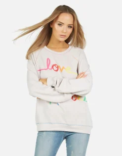 Lauren Moshi Jocelyn Love Peace Happiness*Women Long Sleeve