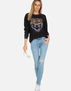 Lauren Moshi Jocelyn Neon Line Tiger*Women Long Sleeve