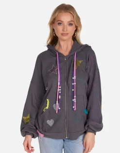 Lauren Moshi Kaliyah X Star Skull*Women Hoodies
