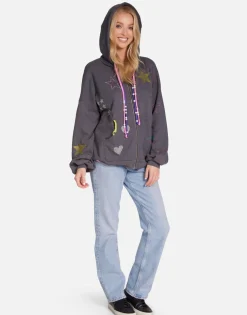 Lauren Moshi Kaliyah X Star Skull*Women Hoodies