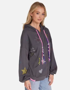 Lauren Moshi Kaliyah X Star Skull*Women Hoodies