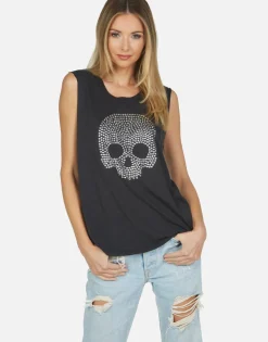 Lauren Moshi Kel Nailhead Skull*Women Tanks