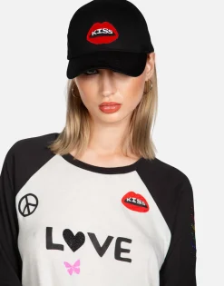 Lauren Moshi Kiss Lip Patch Canvas Hat | Bay By * Hats