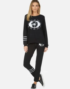Lauren Moshi Kizzy Record Eye*Women Long Sweatpants