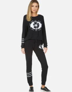 Lauren Moshi Kizzy Record Eye*Women Long Sweatpants