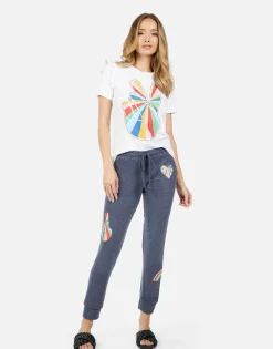 Lauren Moshi Kizzy Studded Stripe Peace*Women Long Sweatpants