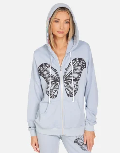 Lauren Moshi Koa Butterfly Hamsa*Women Hoodies