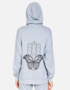 Lauren Moshi Koa Butterfly Hamsa*Women Hoodies