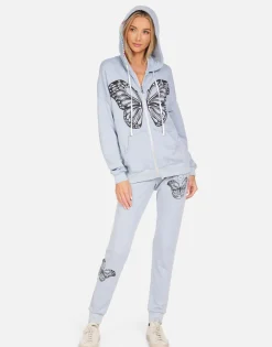 Lauren Moshi Koa Butterfly Hamsa*Women Hoodies