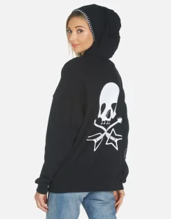 Lauren Moshi Koa Music Skull*Women Hoodies