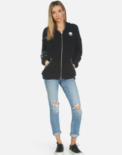 Lauren Moshi Koa Music Skull*Women Hoodies