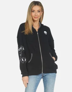 Lauren Moshi Koa Music Skull*Women Hoodies