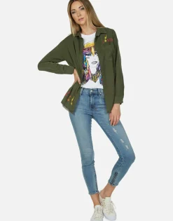 Lauren Moshi Lady Rainbow Eagle Button Up Denim Shirt | Sloane By *Women Long Sleeve