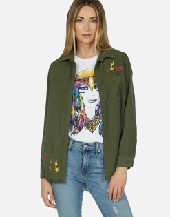 Lauren Moshi Lady Rainbow Eagle Button Up Denim Shirt | Sloane By *Women Long Sleeve