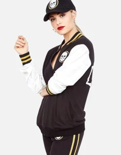 Lauren Moshi Bay Varsity Skull Patch Canvas Hat In* Hats