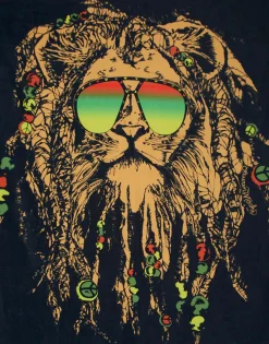 Lauren Moshi Brinkley Color Rasta Lion Square Blanket Towel For Two* Lifestyle