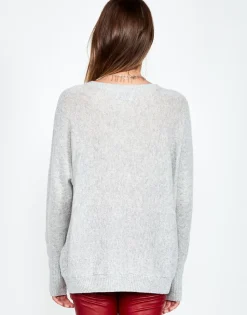 Lauren Moshi Ladona Pierced Biting Lip Face Cashmere Sweater*Women Sweaters & Knits