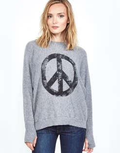 Lauren Moshi Ladona Vintage Peace Cashmere Sweater W/Thumbholes*Women Sweaters & Knits