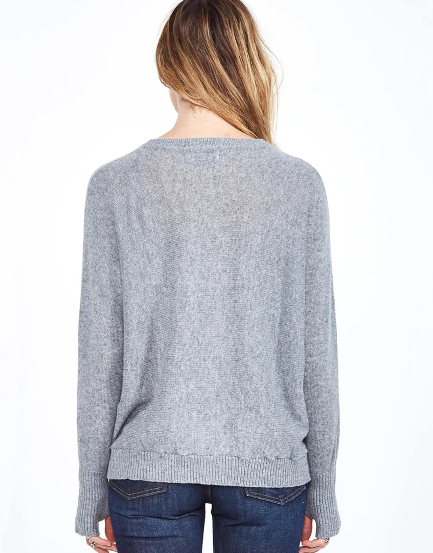 Lauren Moshi Ladona Vintage Peace Cashmere Sweater W/Thumbholes*Women Sweaters & Knits