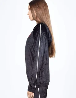 Lauren Moshi Nadia Watercolor Lip Zip Up Pullover Hoodie*Women Hoodies