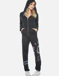 Lauren Moshi Noella Heart Breaker Vintage Zip Up Hoodie*Women Hoodies