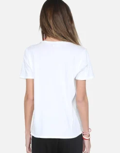 Lauren Moshi Red Gap Mouth W/ Grommets S/S Vintage Tee - Croft*Women Short Sleeve