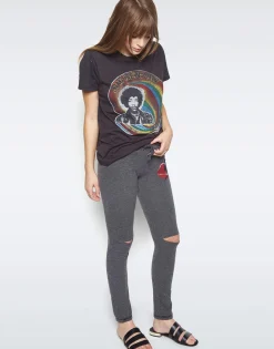 Lauren Moshi Sherri Lightning Bolt Lip Jogger W/Knee Slits*Women Long Sweatpants