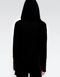 Lauren Moshi Wilma Rose Gold Foil Lip Oversized Pullover W/ Hood*Women Hoodies