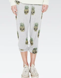 Lauren Moshi Women'S Alana Mini Color Pineapple Skulls Crop Sweat Pant*Women Crop Sweatpants