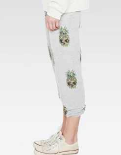 Lauren Moshi Women'S Alana Mini Color Pineapple Skulls Crop Sweat Pant*Women Crop Sweatpants