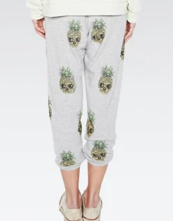 Lauren Moshi Women'S Alana Mini Color Pineapple Skulls Crop Sweat Pant*Women Crop Sweatpants