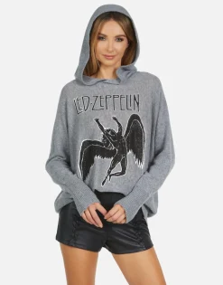 Lauren Moshi Led Zeppelin Outline Cashmere Hoodie | Namiko By *Women Sweaters & Knits