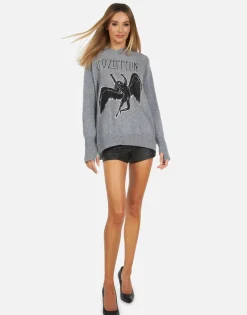 Lauren Moshi Led Zeppelin Outline Cashmere Hoodie | Namiko By *Women Sweaters & Knits