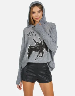 Lauren Moshi Led Zeppelin Outline Cashmere Hoodie | Namiko By *Women Sweaters & Knits