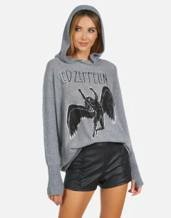 Lauren Moshi Led Zeppelin Outline Cashmere Hoodie | Namiko By *Women Sweaters & Knits