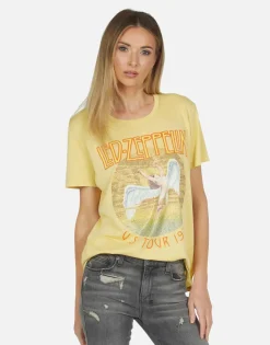 Lauren Moshi Led Zeppelin Tour 1975 Vintage Tee | Wolf By *Women Short Sleeve