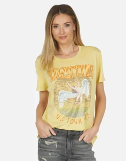 Lauren Moshi Led Zeppelin Tour 1975 Vintage Tee | Wolf By *Women Short Sleeve