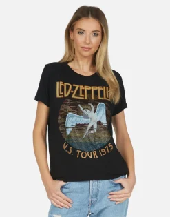 Lauren Moshi Led Zeppelin Vintage 1975 Tour Tee | Edda By *Women Short Sleeve