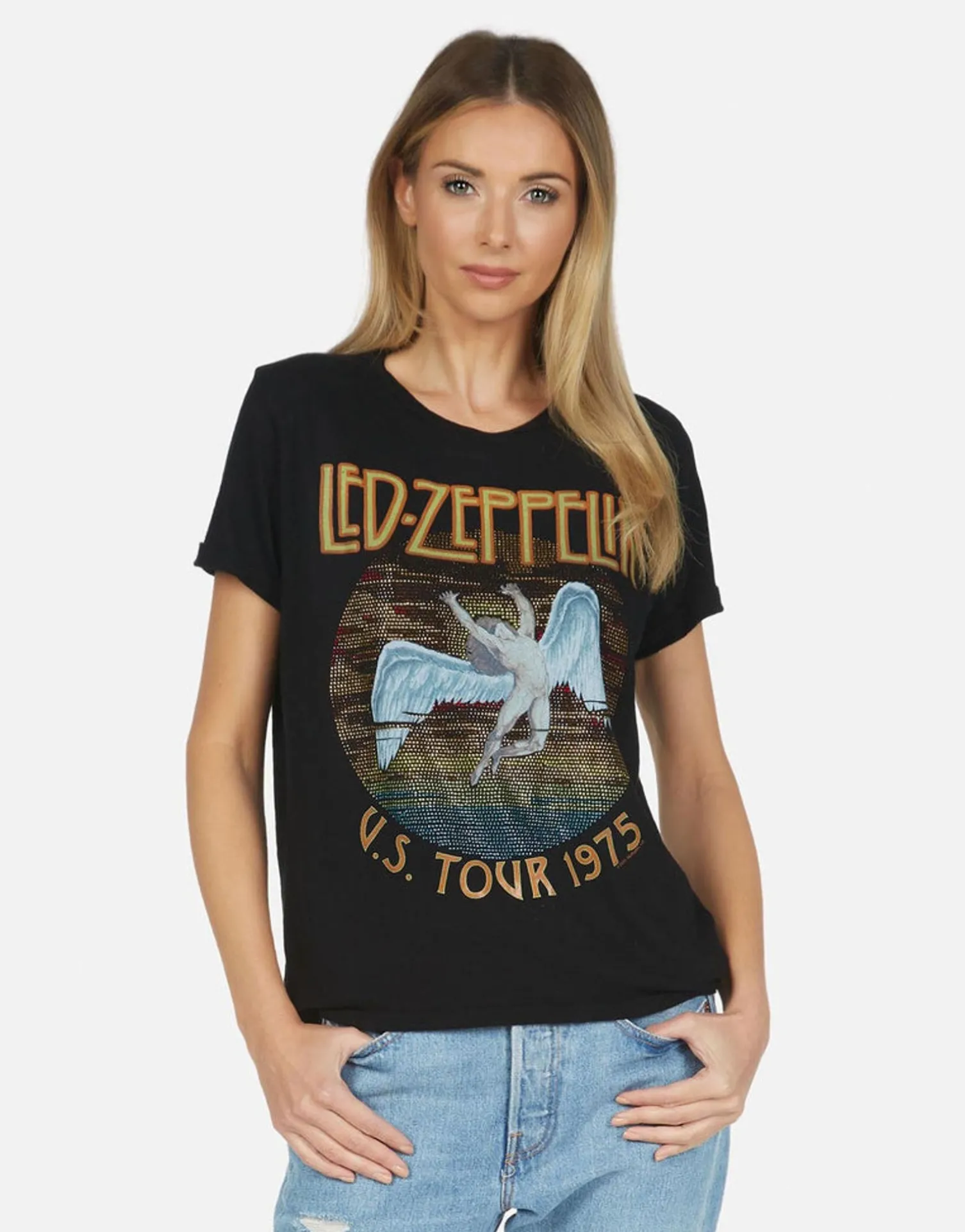Lauren Moshi Led Zeppelin Vintage 1975 Tour Tee | Edda By *Women Short Sleeve