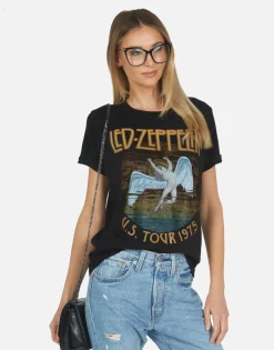 Lauren Moshi Led Zeppelin Vintage 1975 Tour Tee | Edda By *Women Short Sleeve