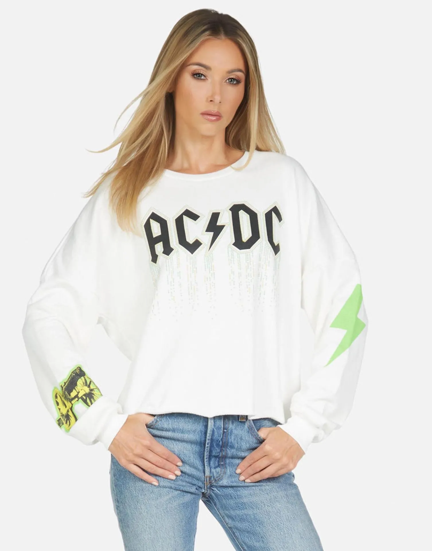 Lauren Moshi Lee Ac/Dc Neon Stud*Women Long Sleeve