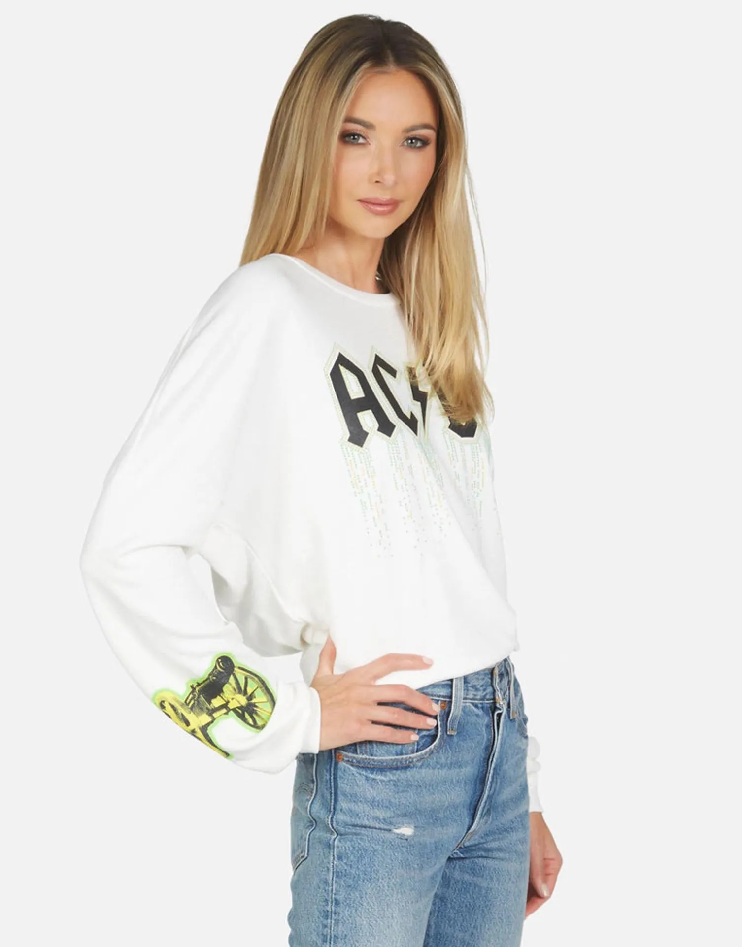 Lauren Moshi Lee Ac/Dc Neon Stud*Women Long Sleeve