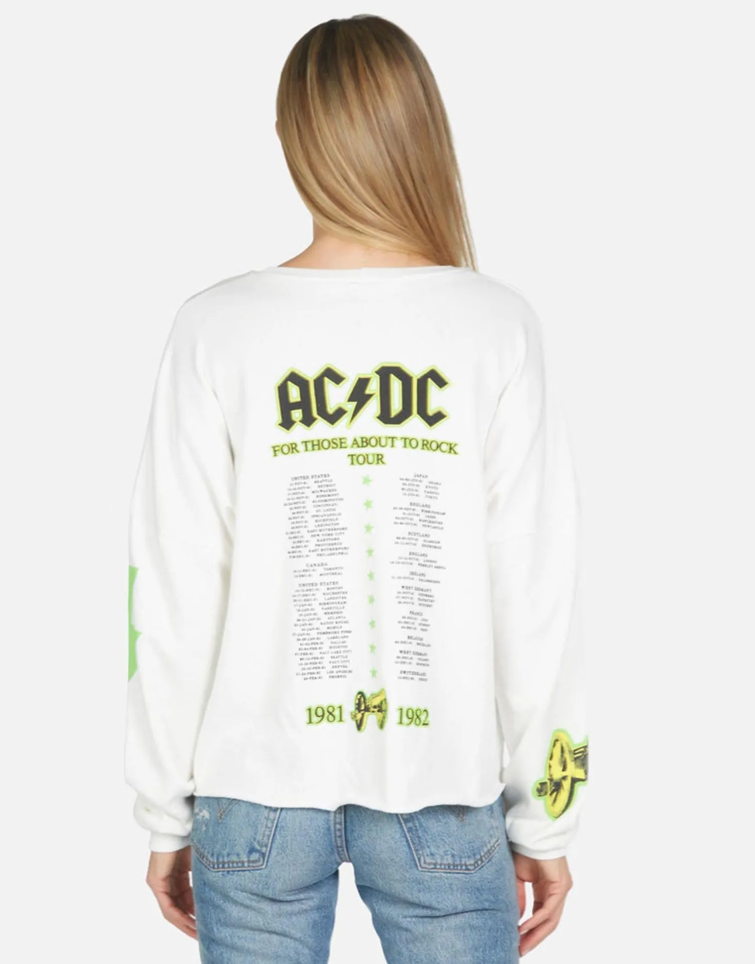 Lauren Moshi Lee Ac/Dc Neon Stud*Women Long Sleeve
