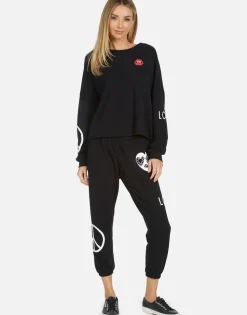 Lauren Moshi Lee Bling Heart*Women Long Sleeve