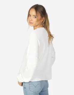 Lauren Moshi Lee Happiness Embroidery*Women Long Sleeve