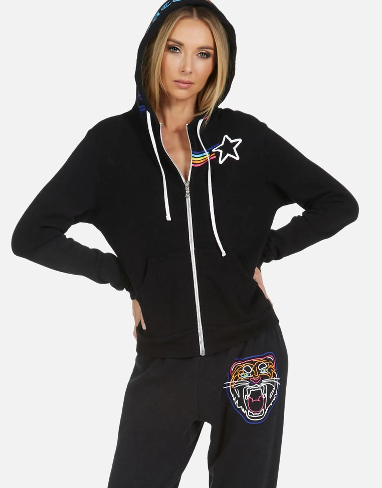 Lauren Moshi Lennox Neon Line Tiger*Women Hoodies