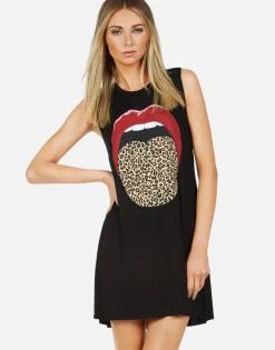 Lauren Moshi Leopard Tongue Sleeveless Dress | Deanna By *Women Dresses