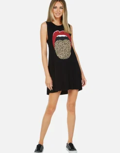 Lauren Moshi Leopard Tongue Sleeveless Dress | Deanna By *Women Dresses
