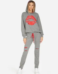 Lauren Moshi Letisha Bandana Lip*Women Hoodies